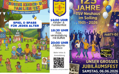 Jubiläumsfest am 6.6.2026 ab 14 Uhr – 125 Jahre TSV Neuhaus im Solling